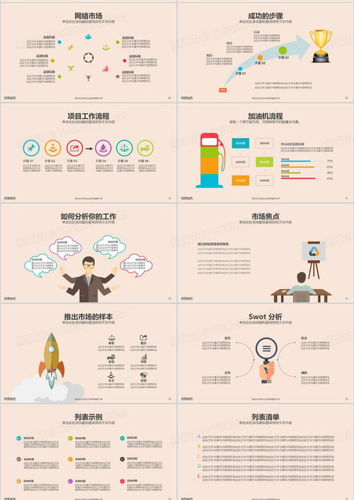 卡通簡潔2024年商業計劃書 市場營銷、產品銷售與工作總結PPT模板